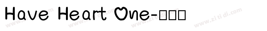 Have Heart One字体转换